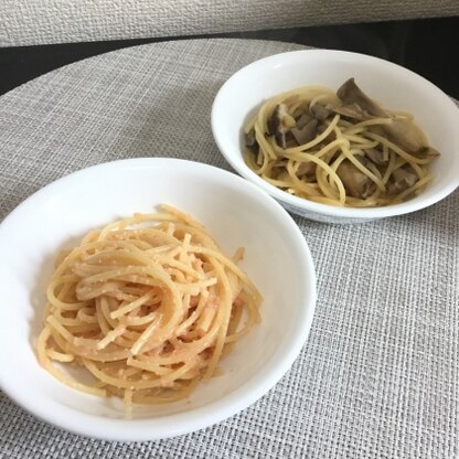 たらこパスタ好評でした♡
きのこのパスタもリクエストされて♡
ご馳走さまでした♡